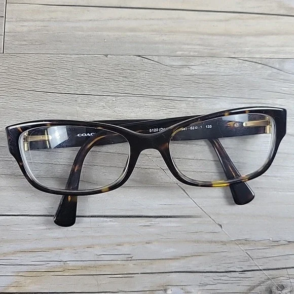Coach HC 6078 5120 Dark Tortoise Eyeglass FRAMES ONLY 52-16-135 Full Rim - Picture 9 of 12